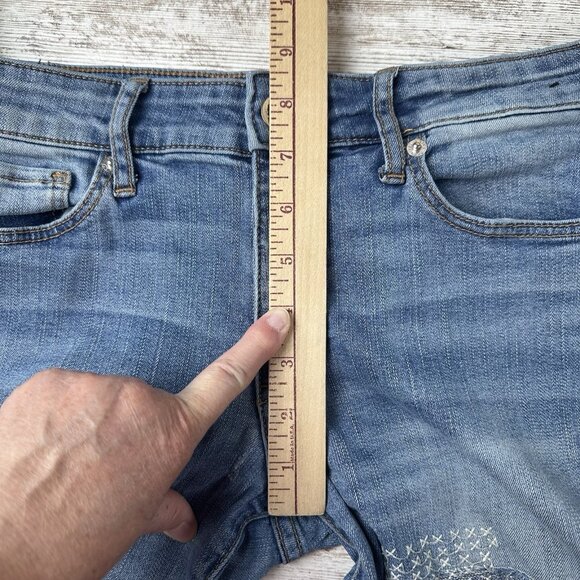 Abercrombie Fitch Signature Coll. Jeans Skinny Size 28 Distressed 29.5 X 26.75” - Picture 7 of 11